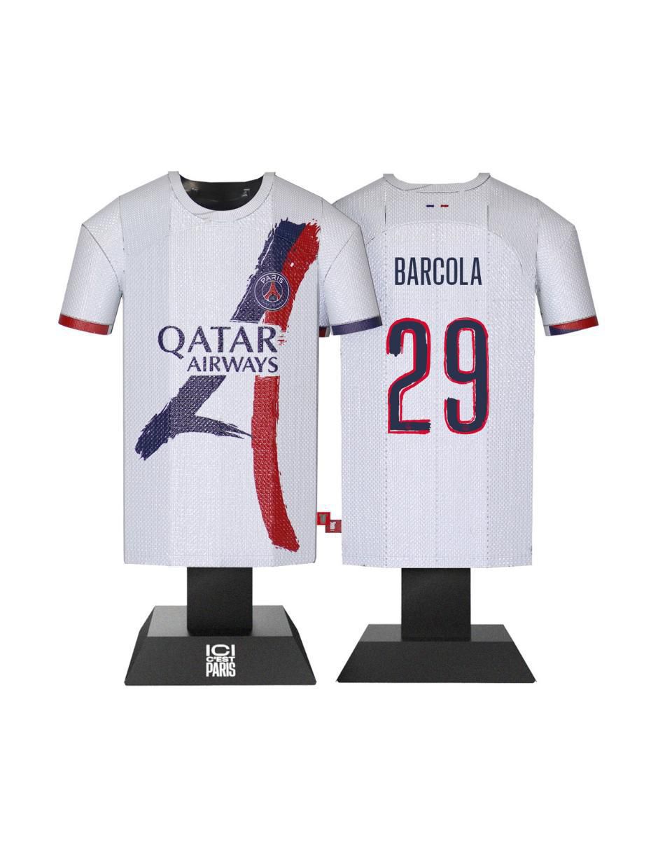 Figura de playera Paris SG visita 2024/25 de acero inoxidable 2