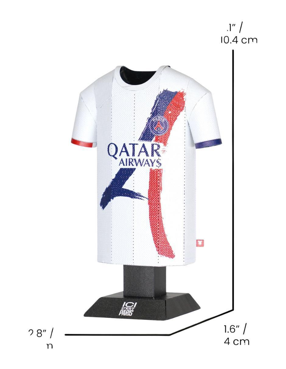 Figura de playera Paris SG visita 2024/25 de acero inoxidable 4