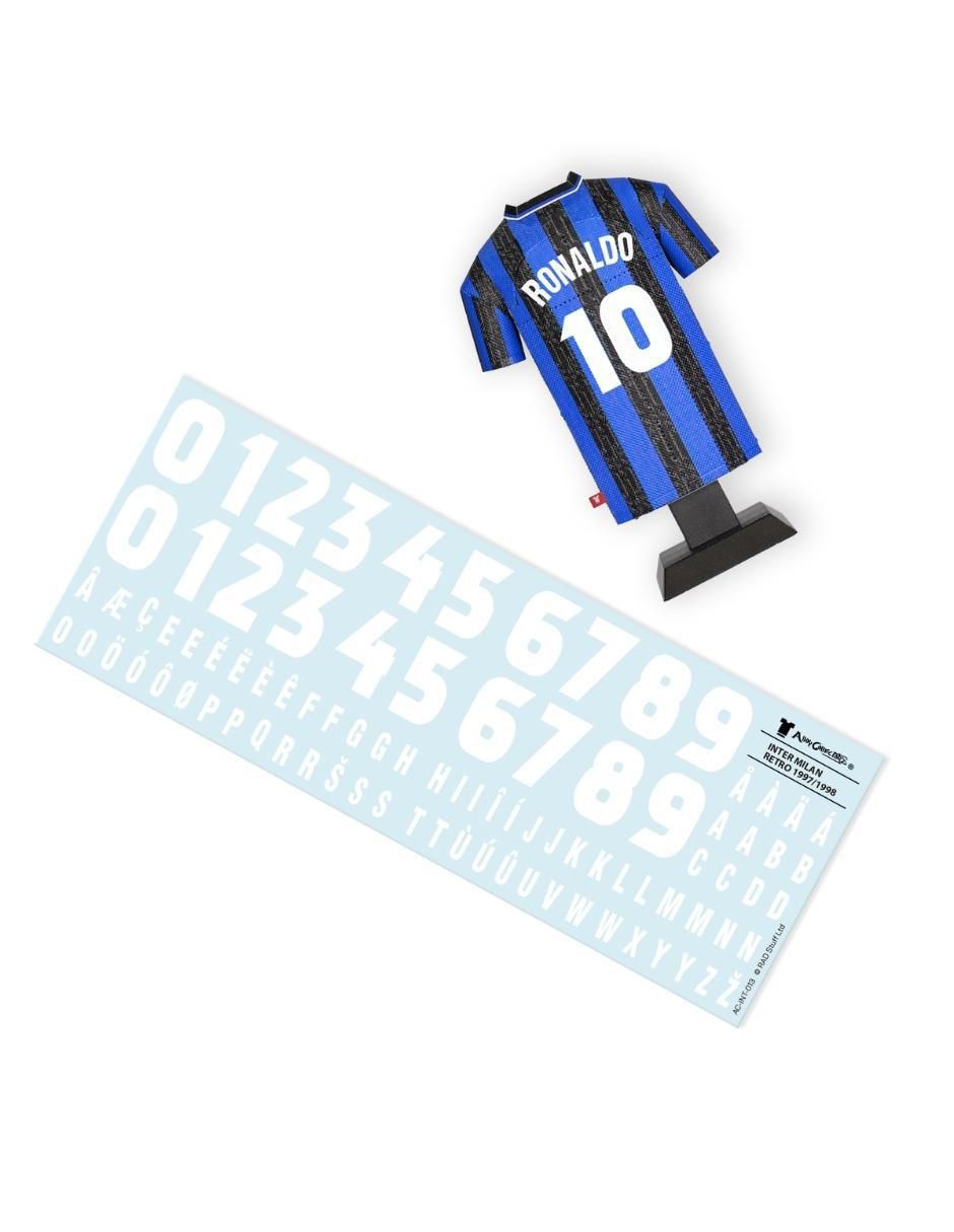 Figura de playera Inter Milan Retro 1997/98 Local de acero inoxidable 2