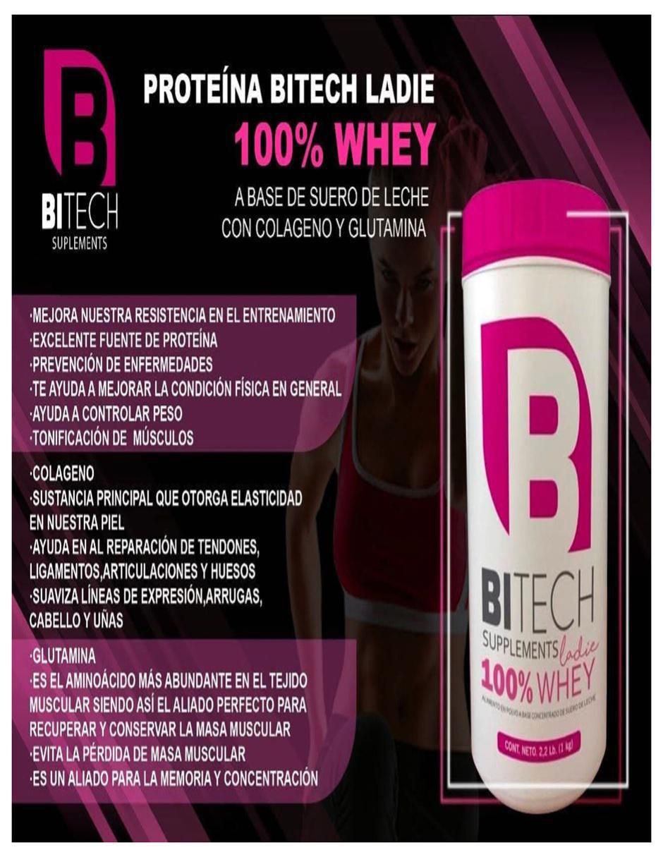 Kit de suplementos alimenticios Proteína BiTech y Booty Woman 4