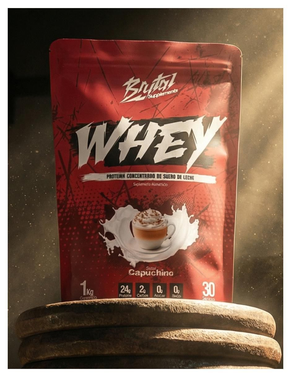Whey con proteína de suero de leche sabor capuccino de 1 kg 2