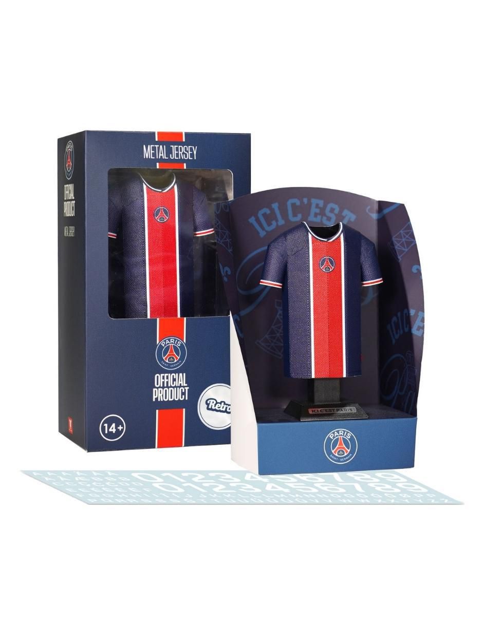 Figura de playera Paris SG Liga Francia Local Retro 1974 de acero inoxidable