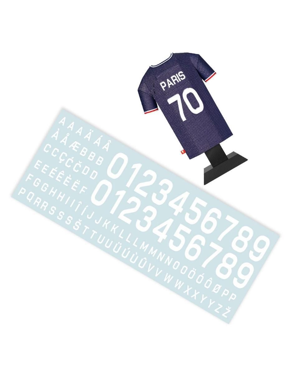 Figura de playera Paris SG Liga Francia Local Retro 1974 de acero inoxidable 2