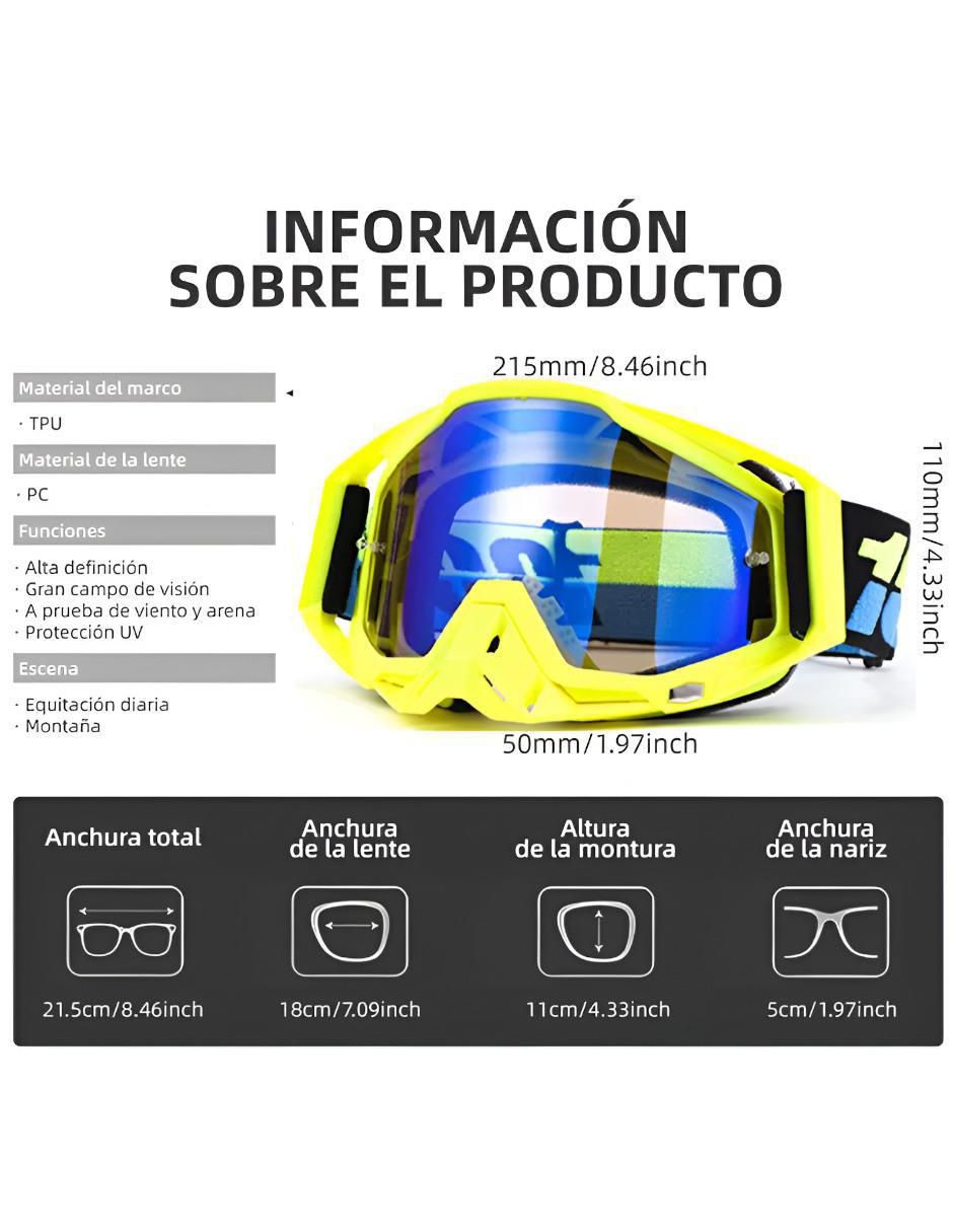 Goggle táctico visor para montañismo unisex 4