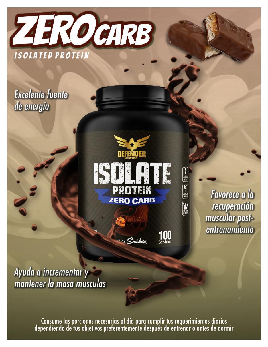 Isolate protein zero carb con proteína de suero de leche sabor chocolate de 3 kg 4