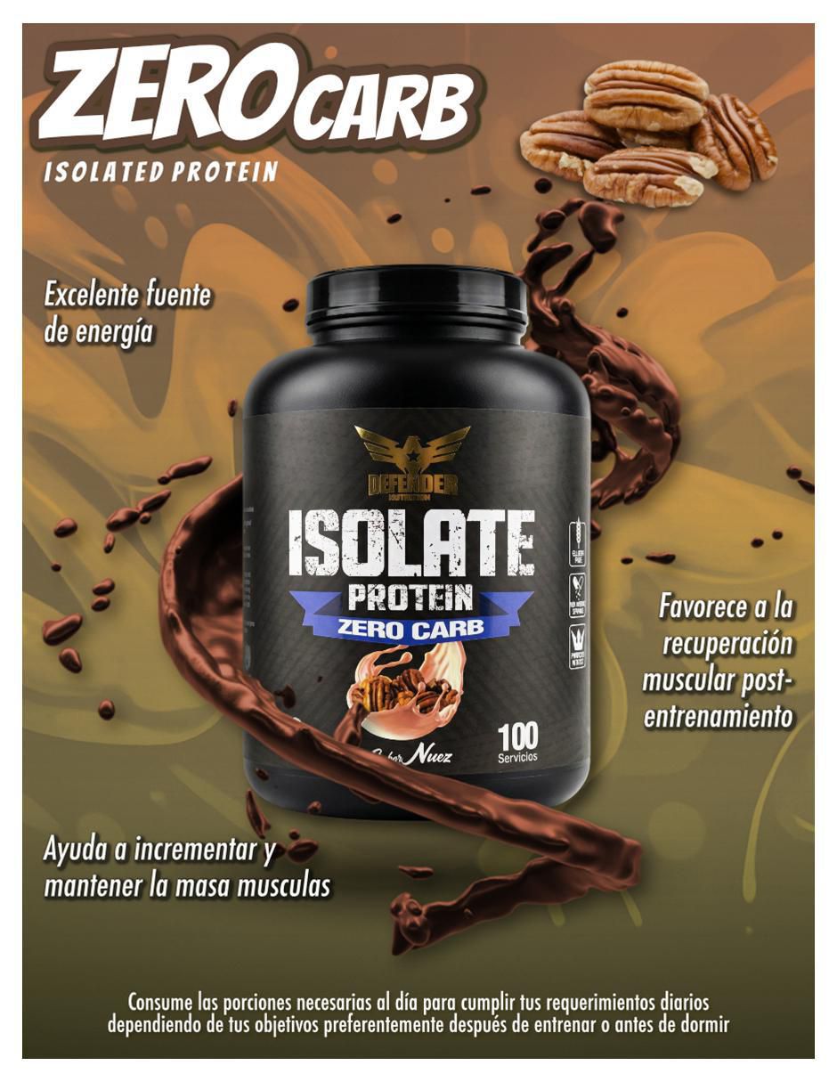Isolate Protein Zero Carb con proteína de suero de leche sabor nuez de 3 kg 4