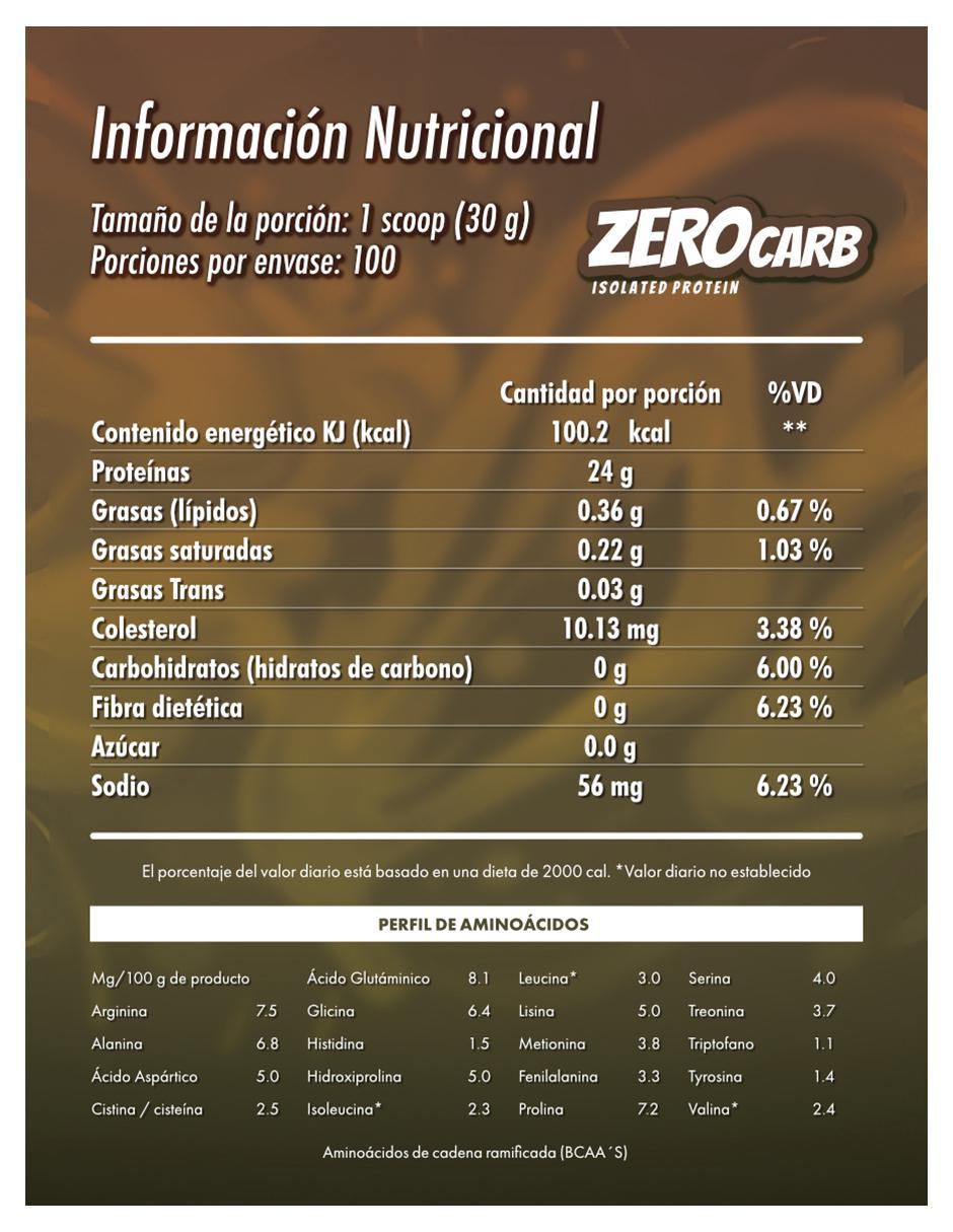Isolate Protein Zero Carb con proteína de suero de leche sabor nuez de 3 kg 5