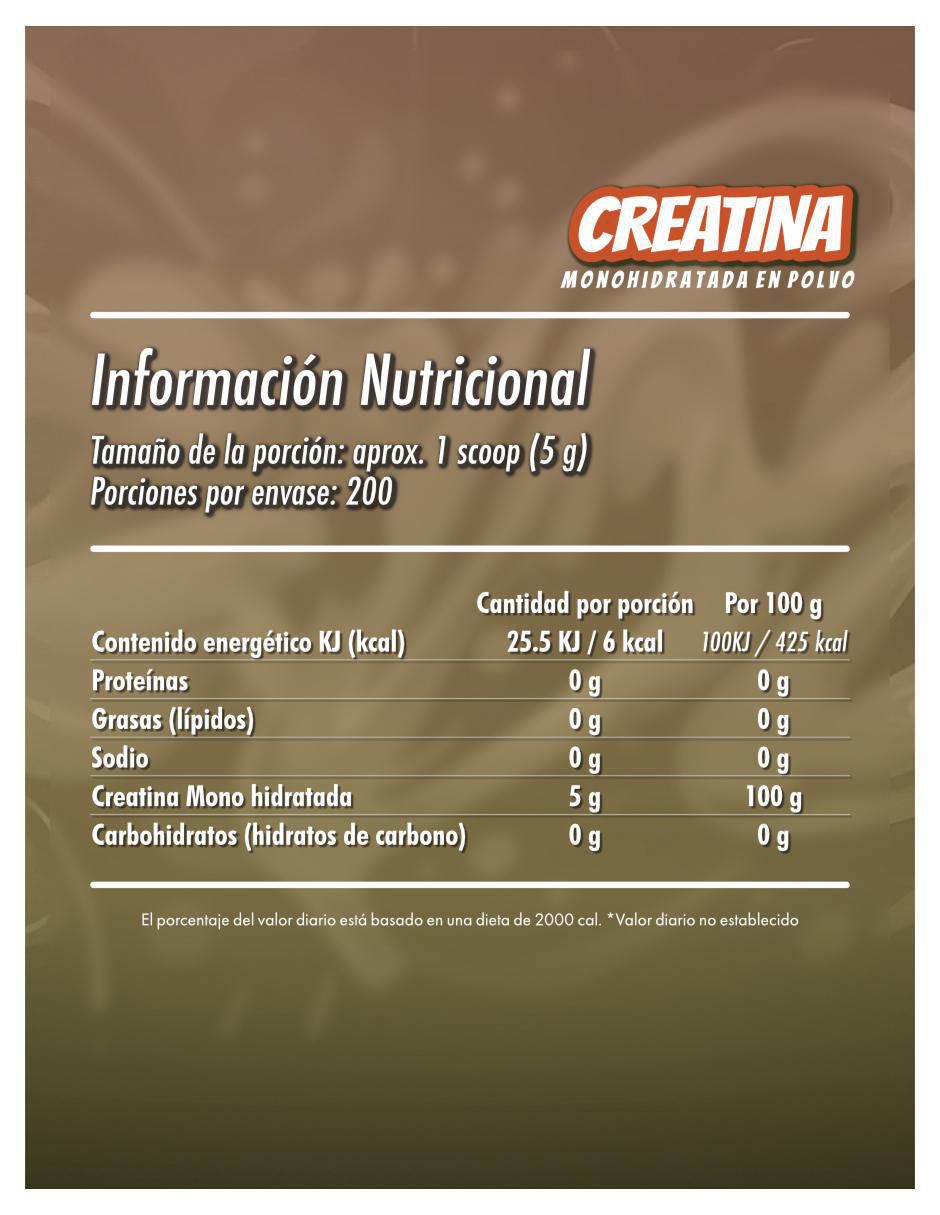Creatina monohidratada sabor naranja de 1 kg 5