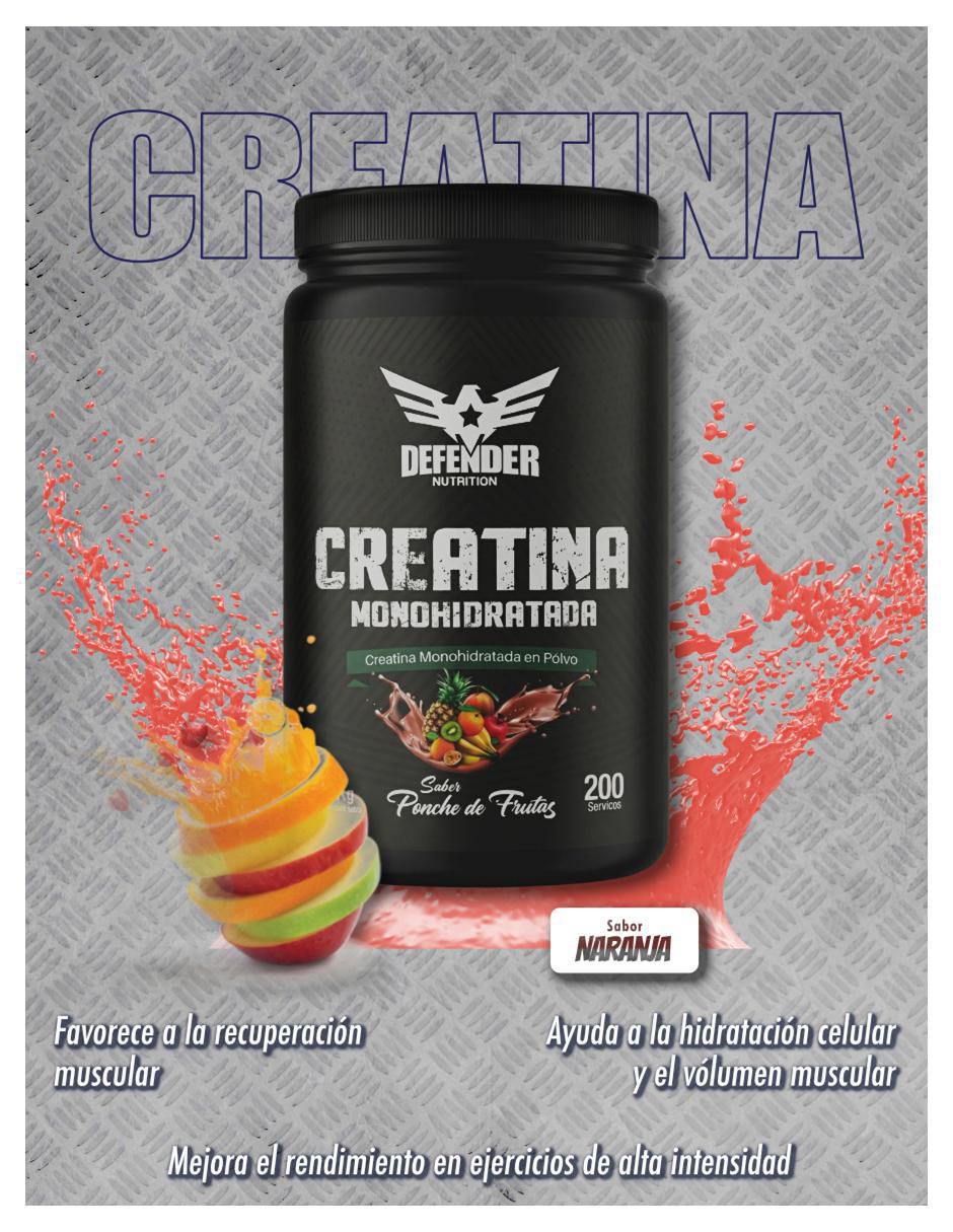 Creatina monohidratada con creatina ponche de frutas de 1 kg 4