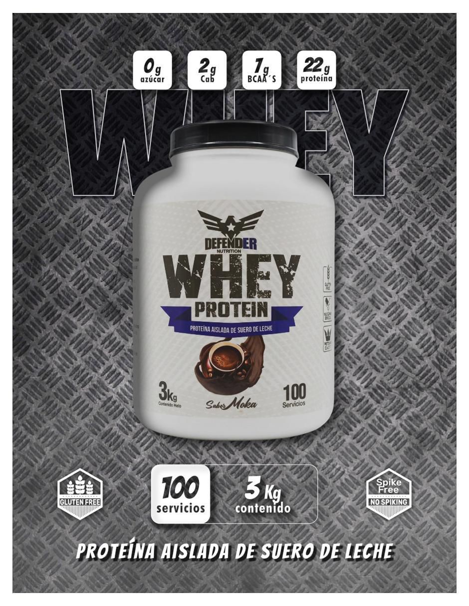 Whey Protein con proteína de suero de leche sabor moka de 3 kg 2