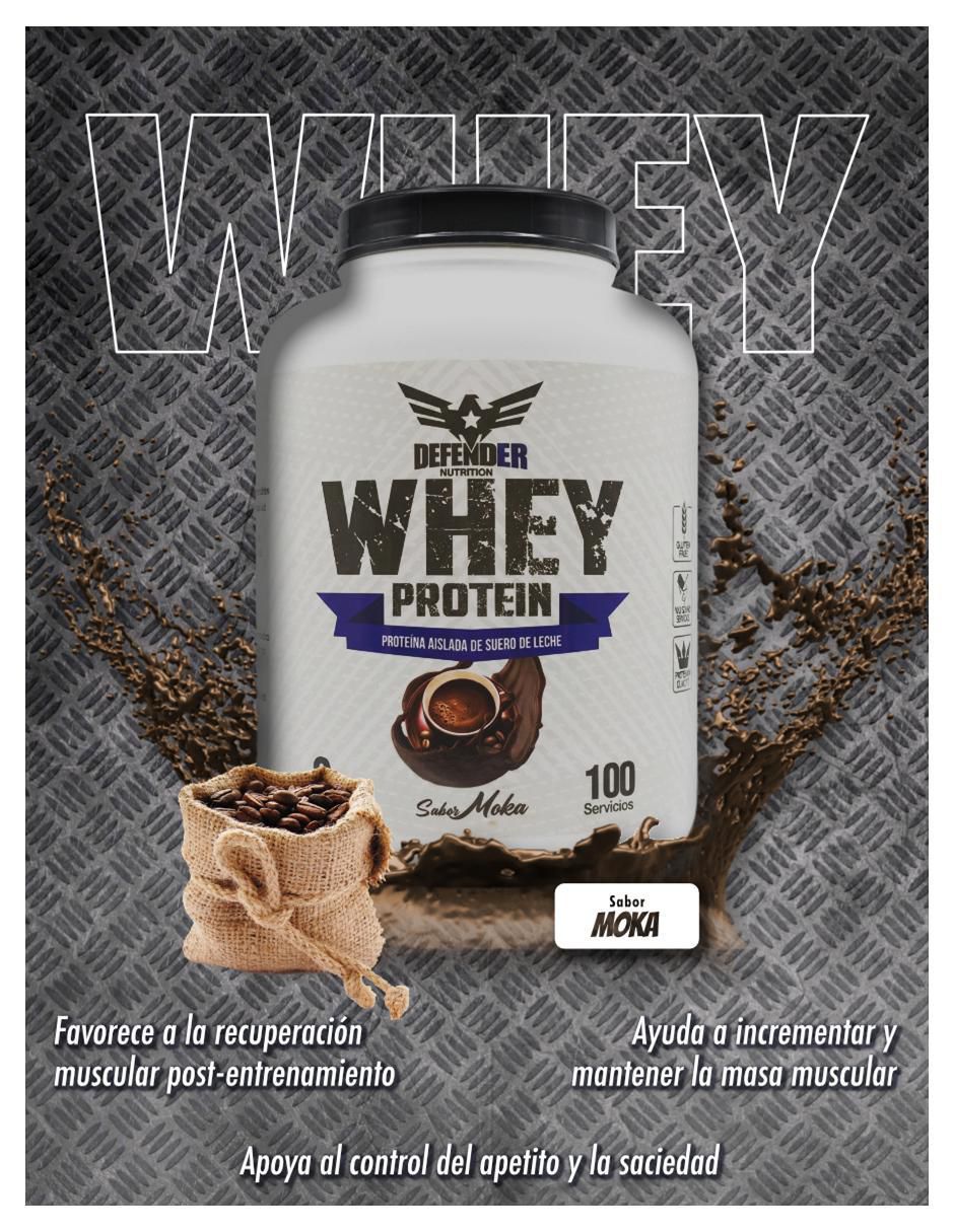 Whey Protein con proteína de suero de leche sabor moka de 3 kg 4