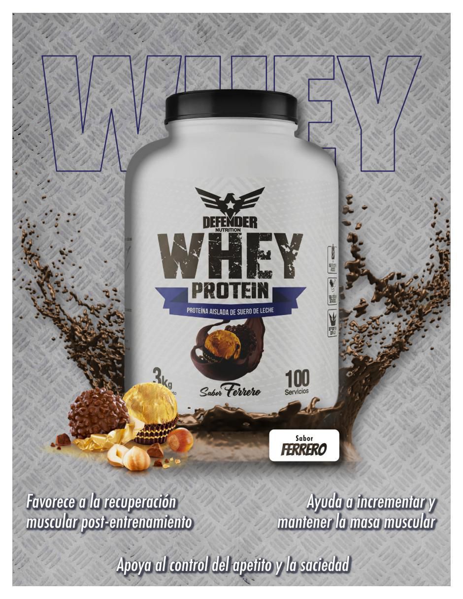 Whey protein con proteína de suero de leche sabor chocolate de 3 kg 4
