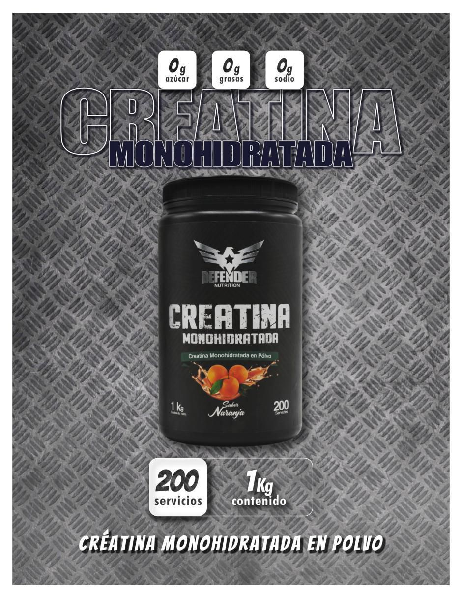 Creatina monohidratada sabor naranja de 1 kg 2