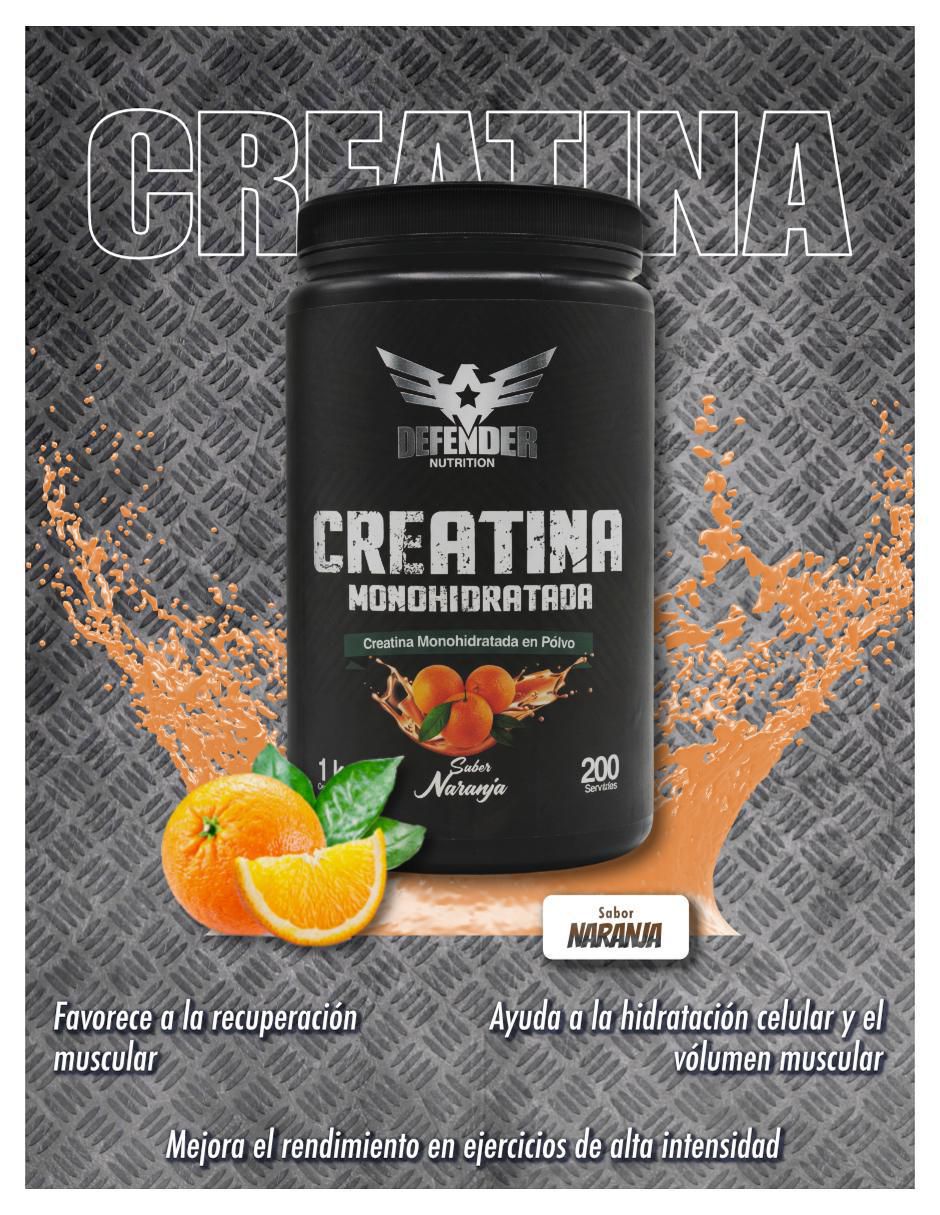Creatina monohidratada sabor naranja de 1 kg 4