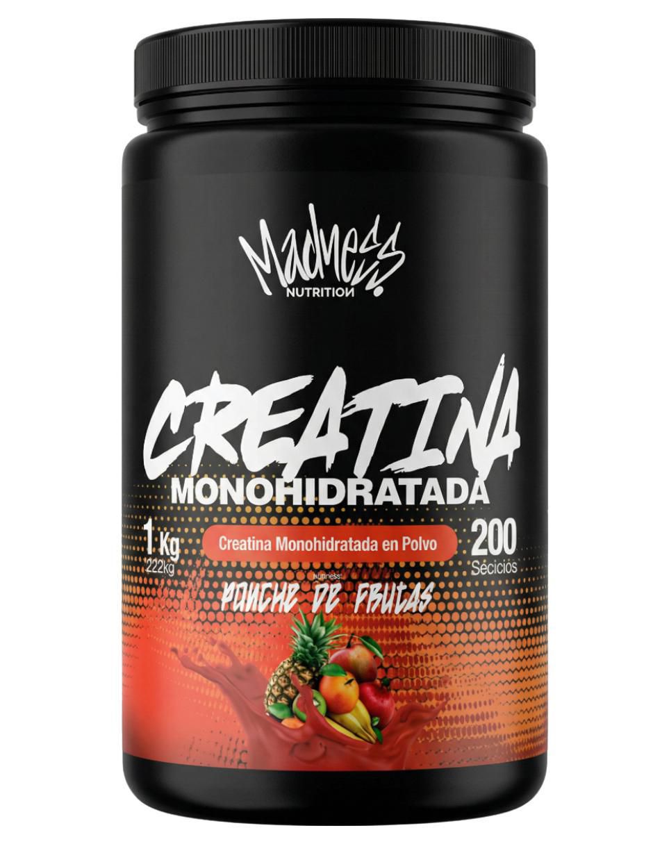 Creatina monohidratada sabor ponche de frutas de 1 kg