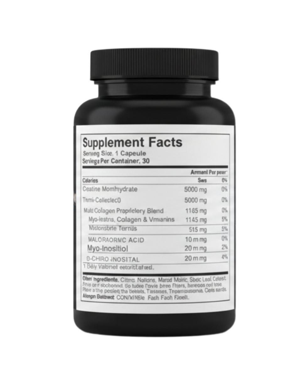 Creatinegluteo grande for women con creatina + vitaminas y aminoácidos de 30 cápsulas 2