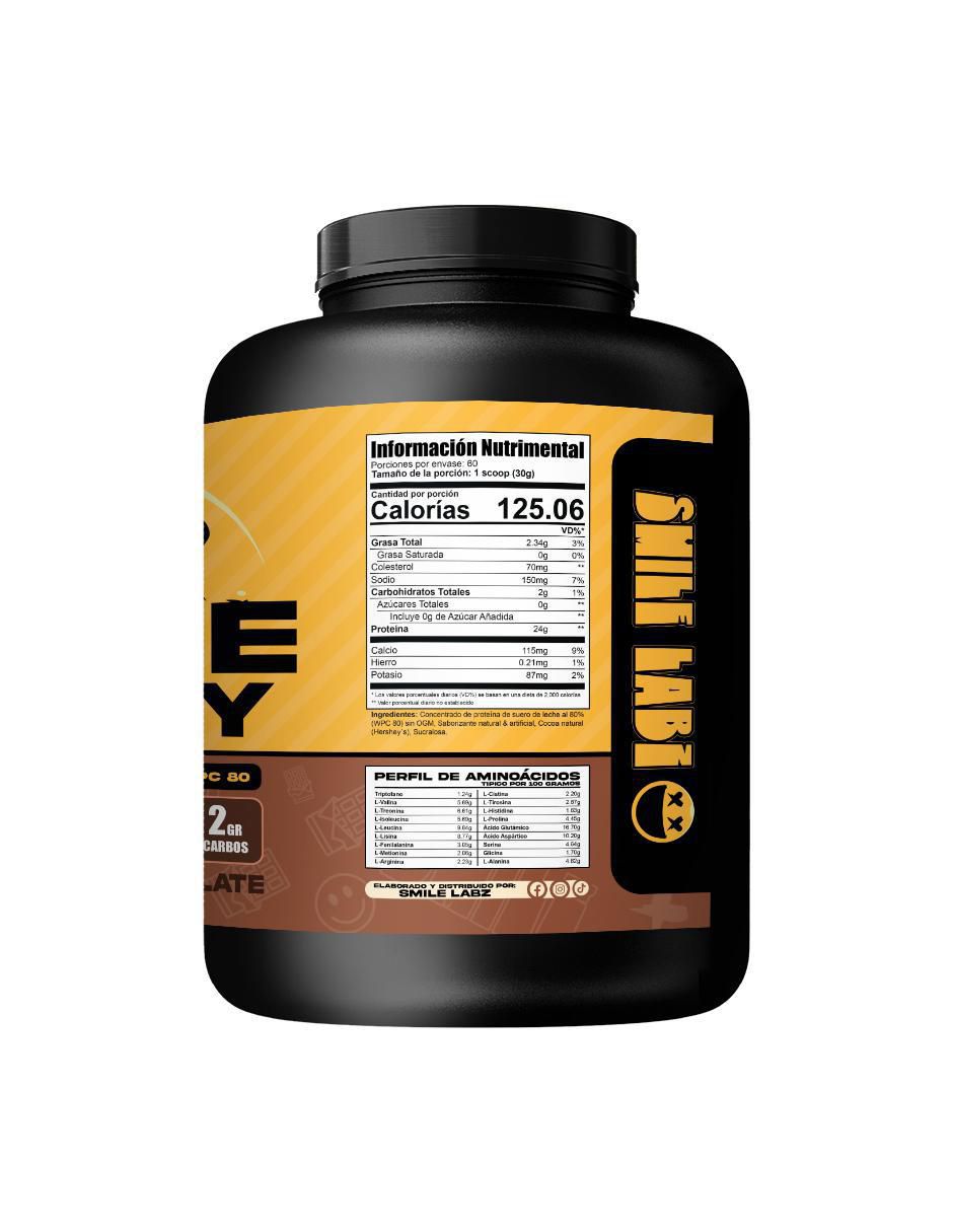 Pure Whey Smile Labz con proteína de suero de leche sabor chocolate de 1.8 kg 2