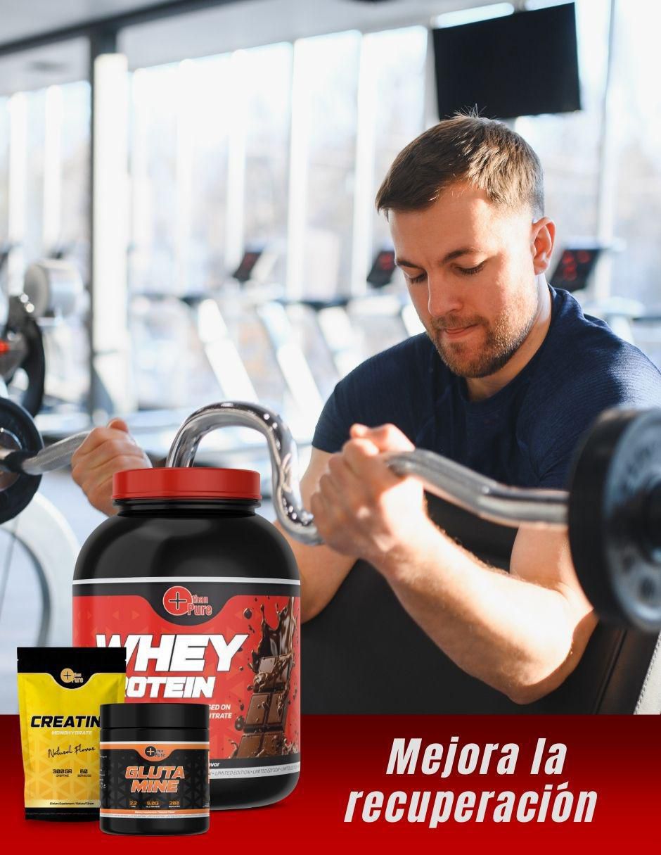 Kit de suplementos alimenticios Whey Protein + Glutamina + Creatina Monohidratada 4