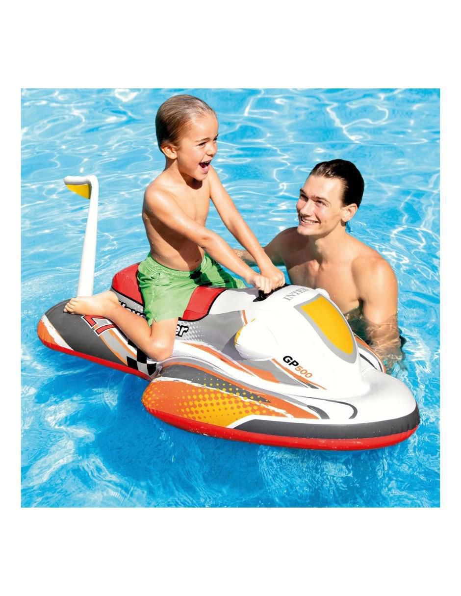 Inflable acuático forma de moto 2