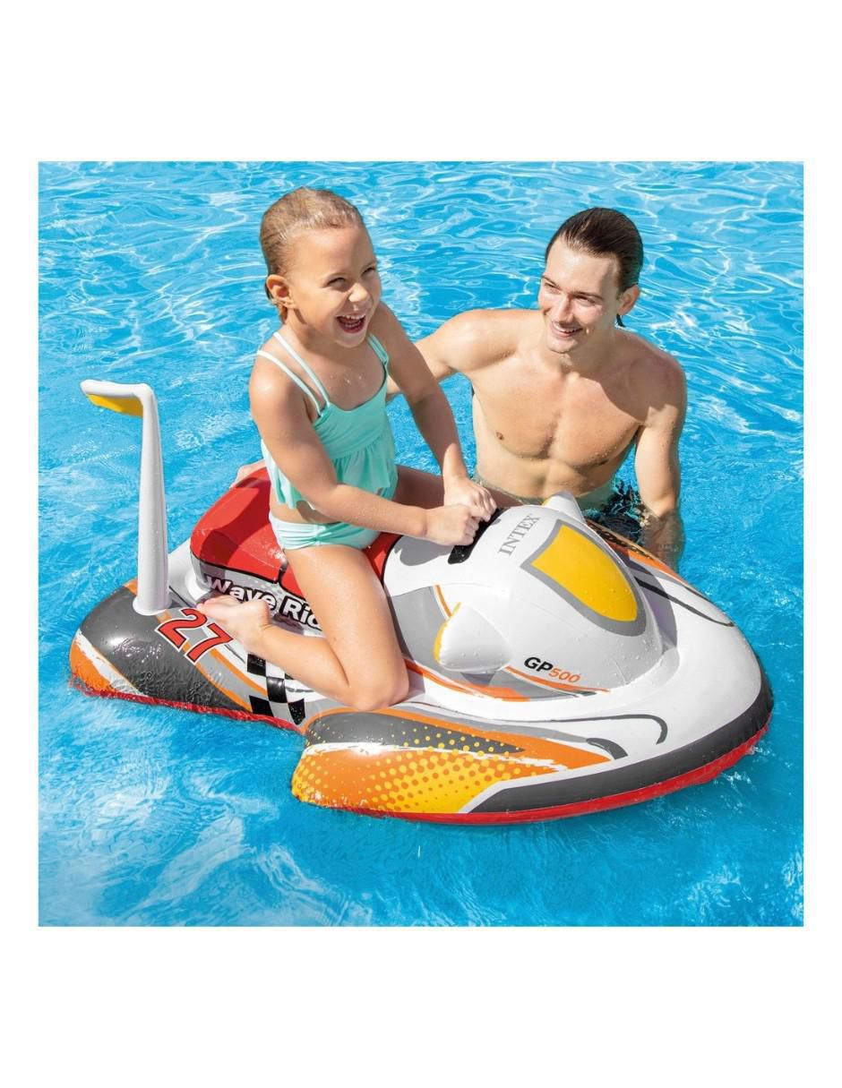 Inflable acuático forma de moto 3