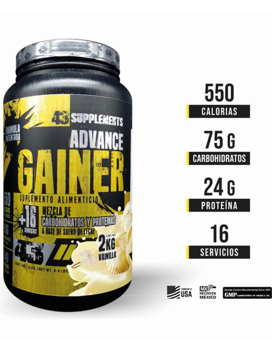 Proteína advance gainer ganador de masa sabor chocolate de 2 kg 3