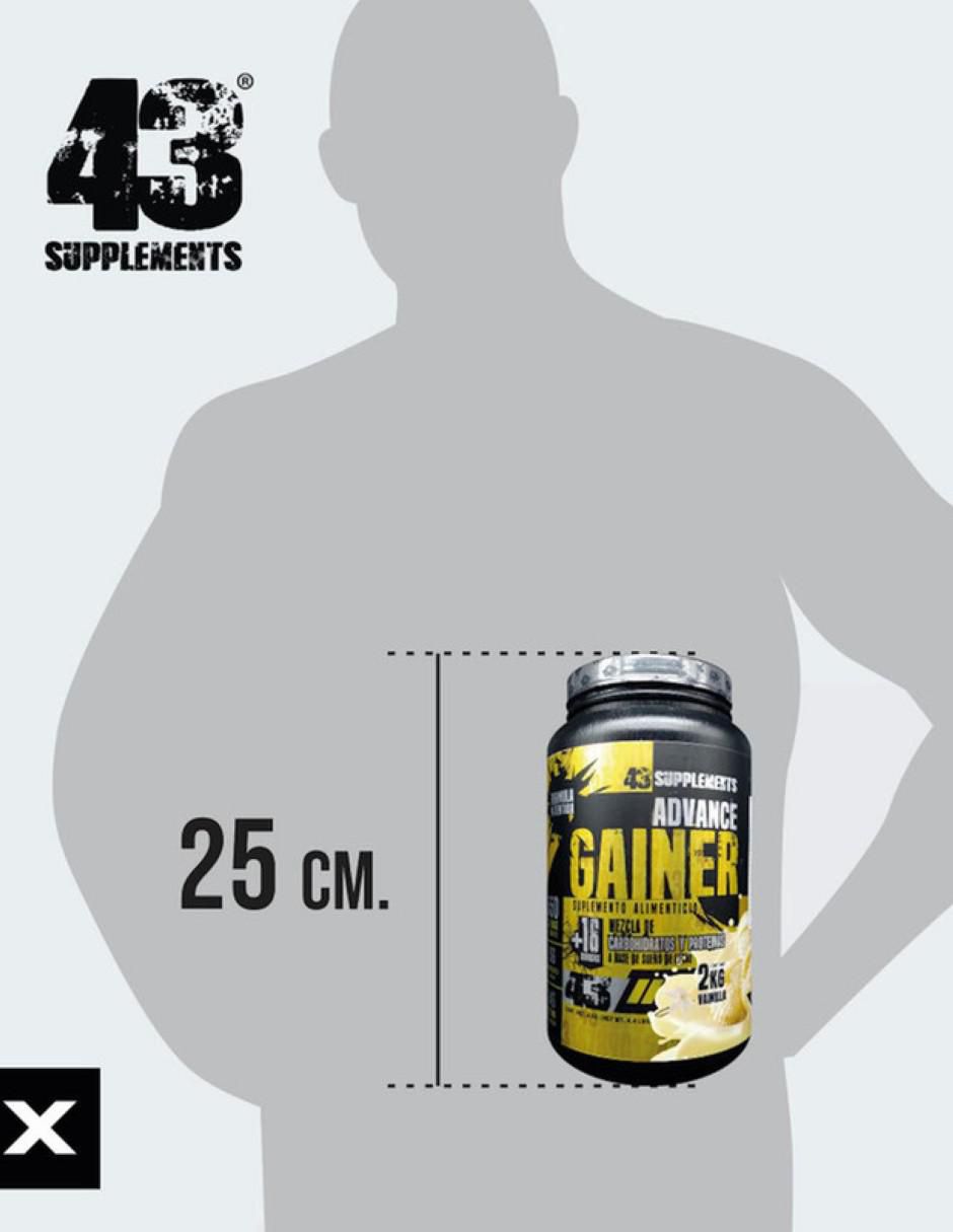 Proteína advance gainer ganador de masa sabor chocolate de 2 kg 4
